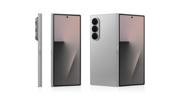 Samsung Galaxy Z Fold7 i Silver Shadow, vist lukket og brettet ut