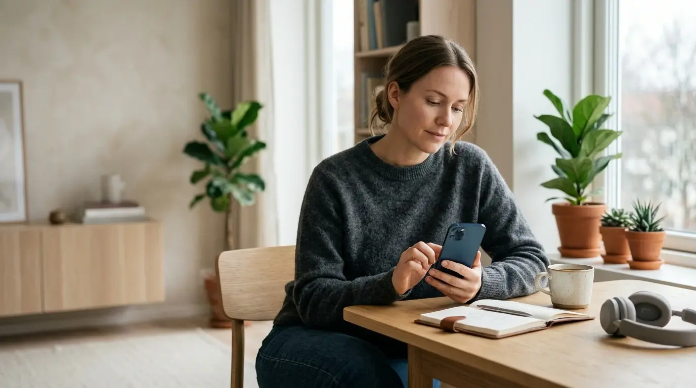 Lagring på mobil illustrert som guider hos Mobiloversikt